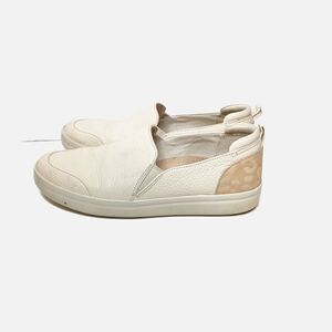 Vionic Penelope Slip-On Cream Textured Leopard Tan Ankle Leather Women’s Size 9